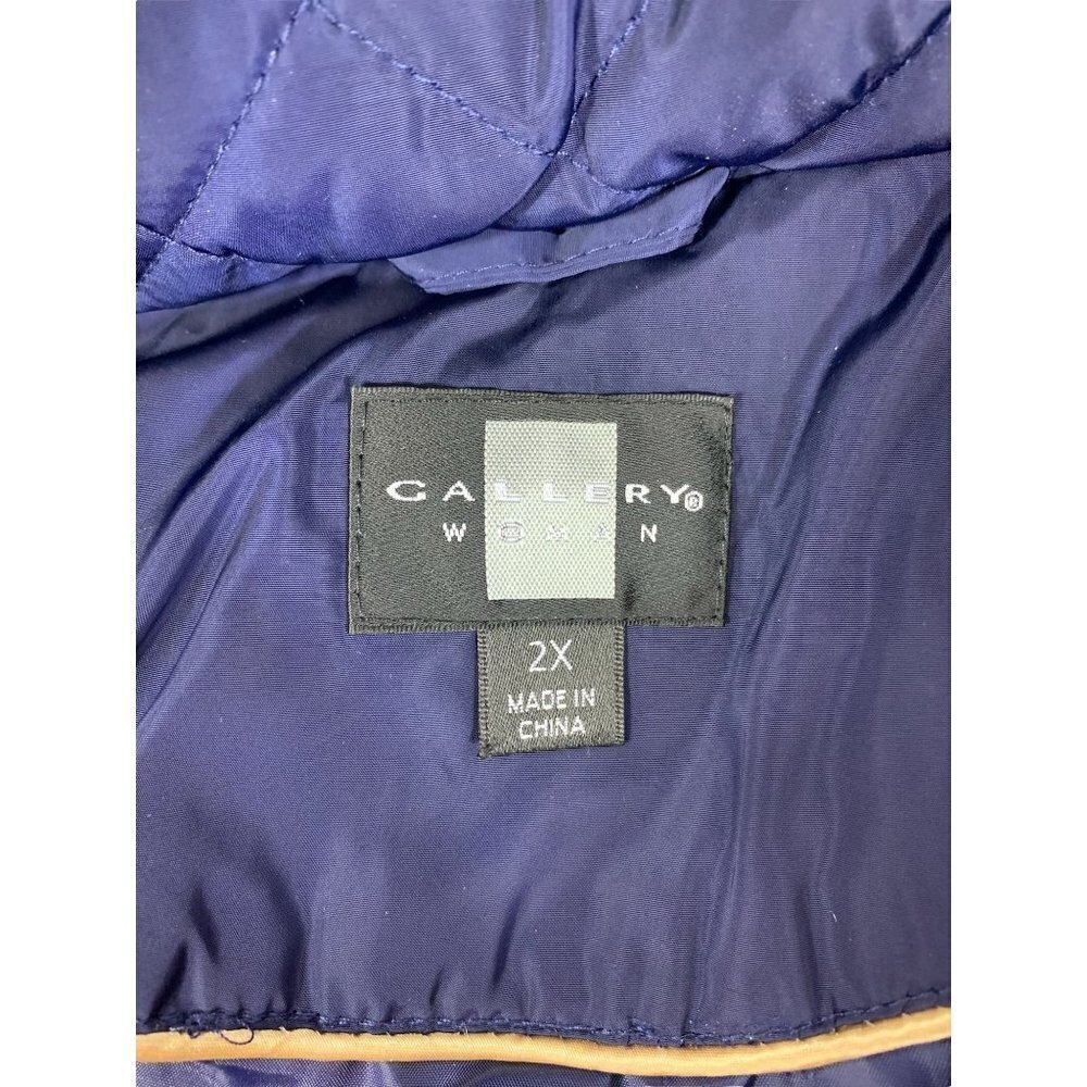 Gallery Woman Navy Blue Coat - Picture 3 of 9